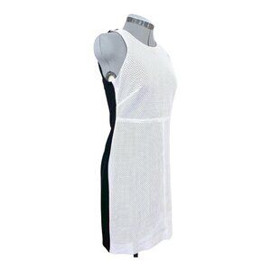 Bailey 44 Faux Leather Work Mixed Media Mini Dress